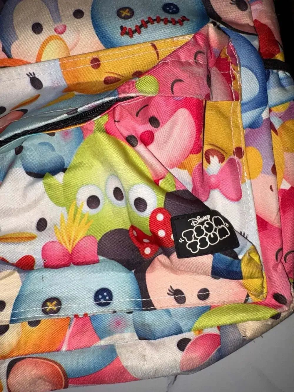 Disney Tsum Tsum Character All-Over Print Kids 16-Inch Backpack with 3D Ears